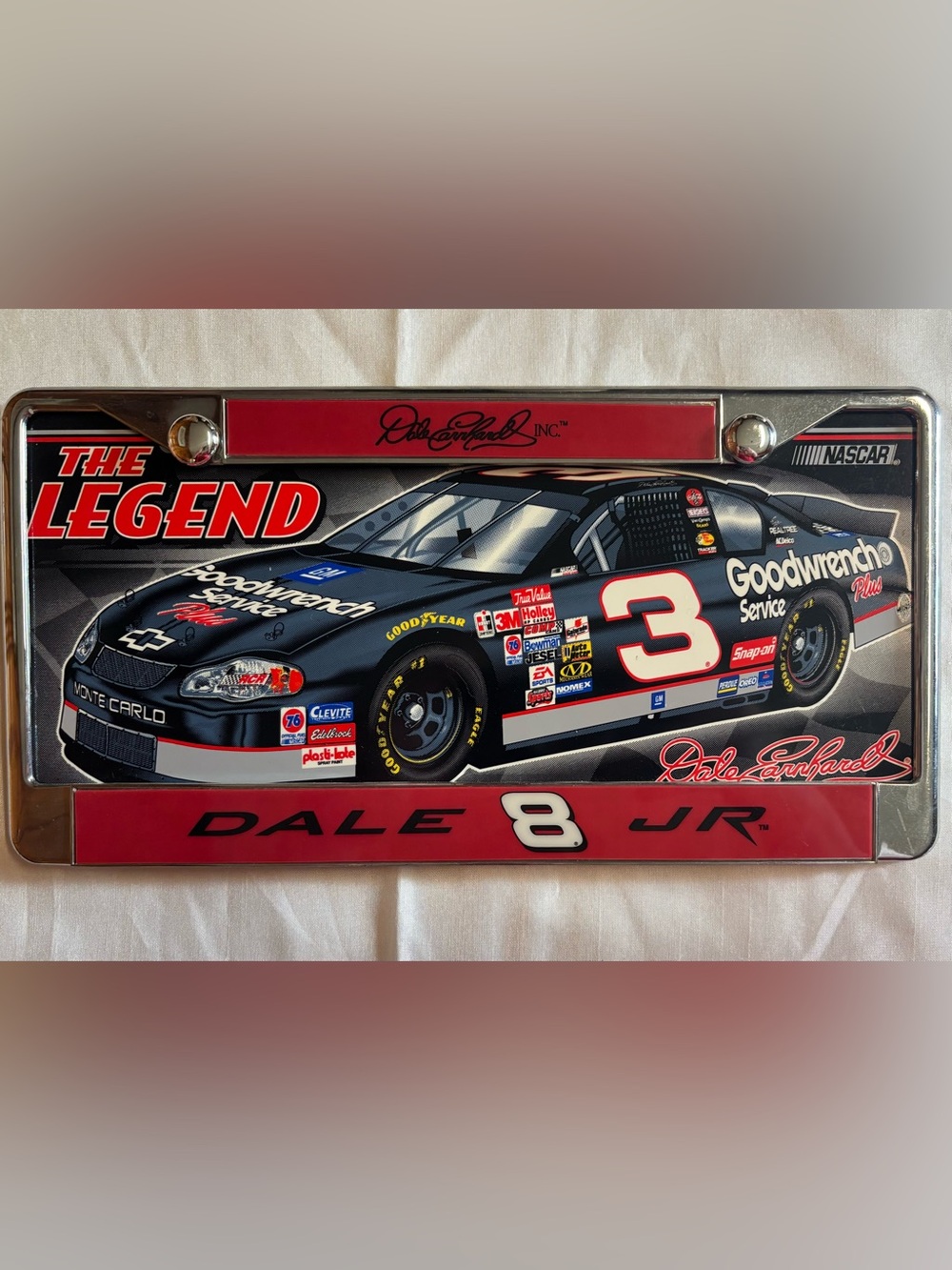 NASCAR Collectible License Novelty License Plate Goodwrench Earnhardt SR & JR